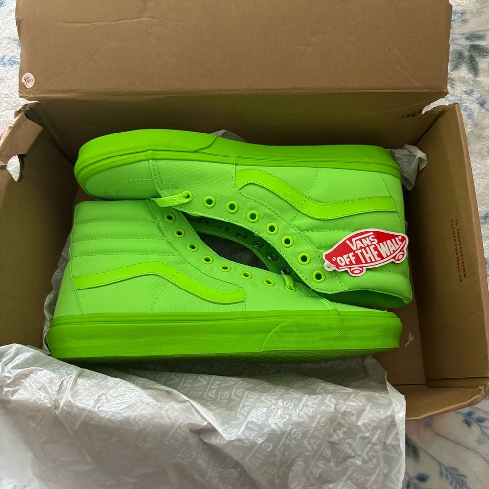 Vans neon green high tops NIB